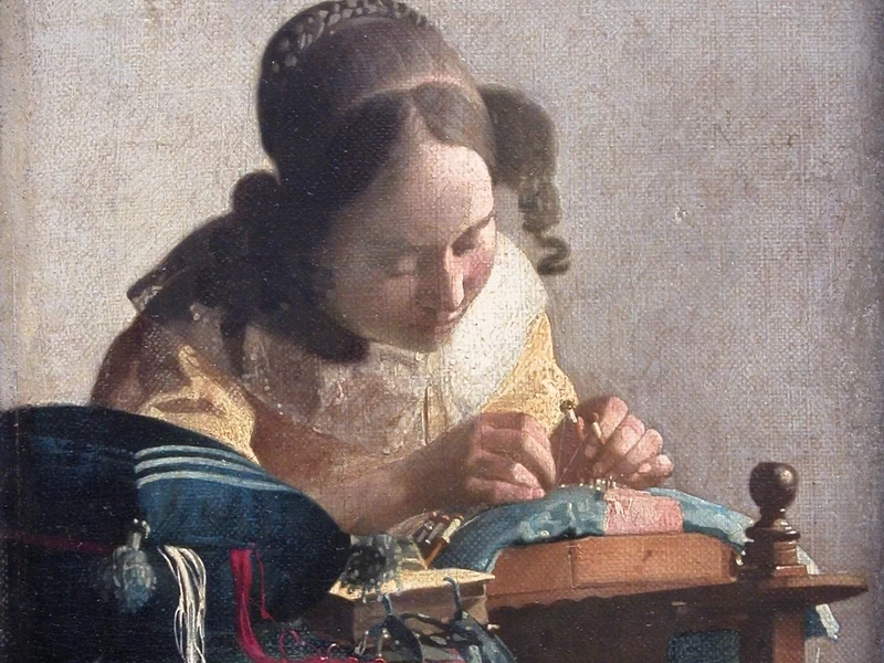 1632-Jan Vermeer - La merlettaia - Museo del Louvre, Parigi